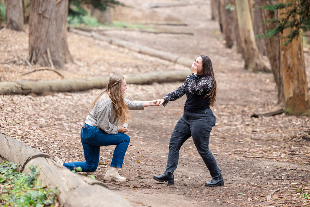 same-sex marriage proposal in San Francisco woods