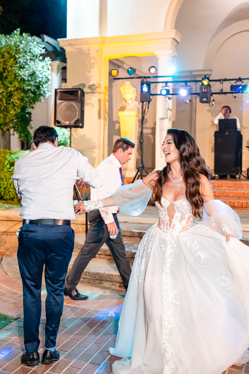 bride dancing with her guests