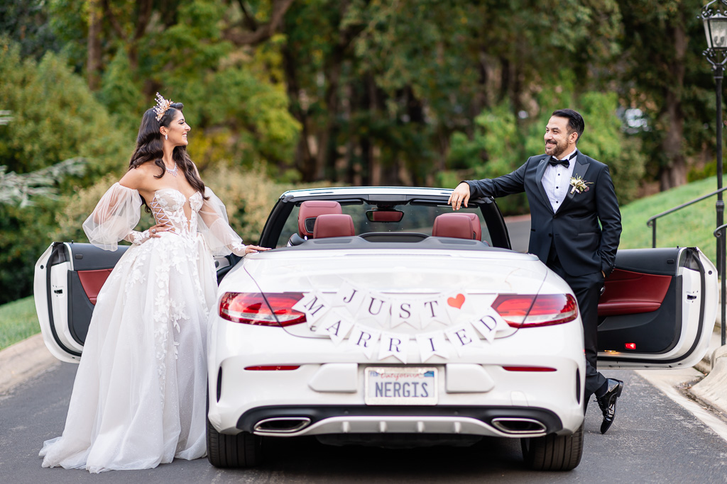 just married get away car