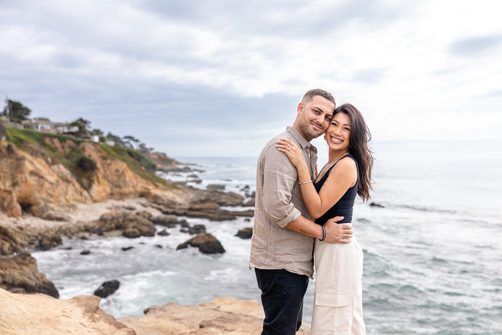 engagement pictures along Pacific Coast Highway in Norcal