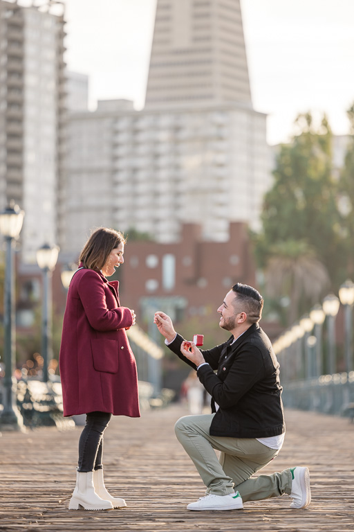 SF downtown surprise engagement proposal