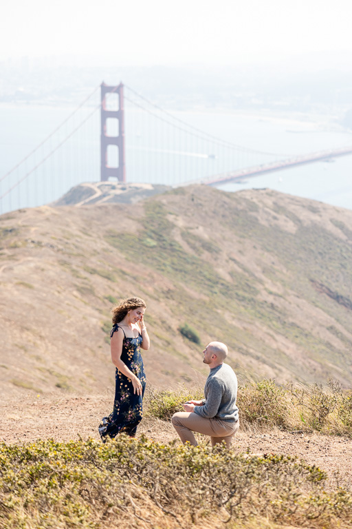 tearful proposal at the Golden Gate Bridge