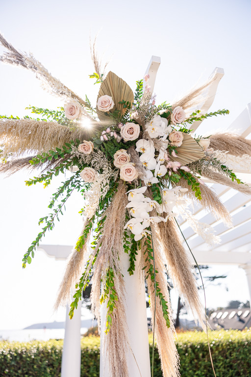 wedding ceremony flowers by Stems Florist