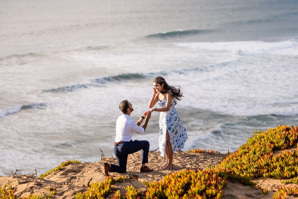 ocean cliffside marriage proposal