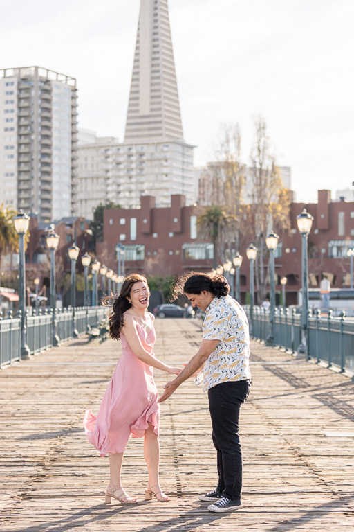 candid engagement session blooper photo