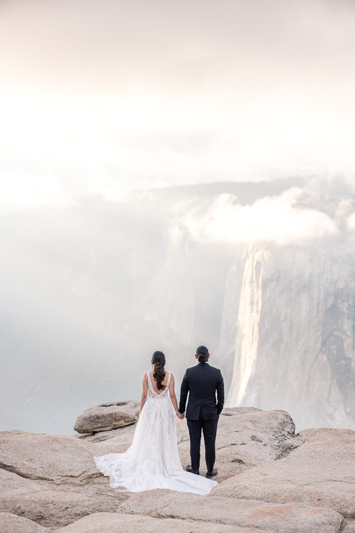 intimate elopement on top of the Yosemite mountains