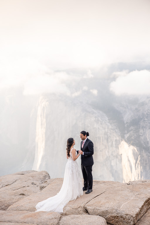 sweet vow exchange at Taft Point