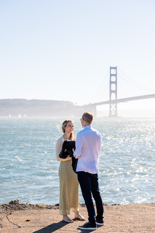 couple standing near San Francisco Bay