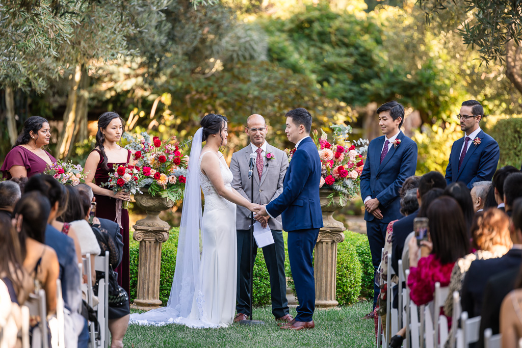 mid-afternoon wedding ceremony at Allied Arts Guild