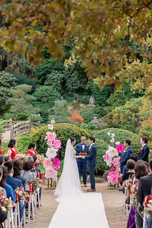 Hakone Gardens outdoor wedding ceremony