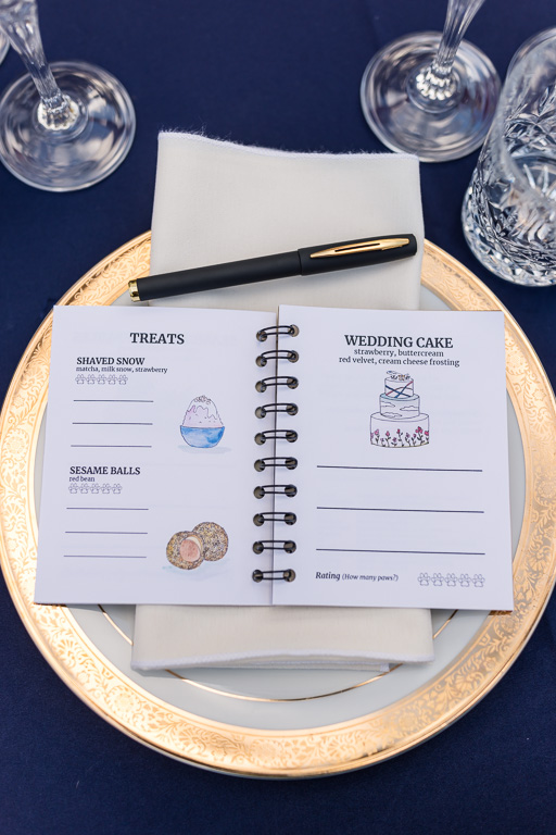creative wedding reception idea guest menu book
