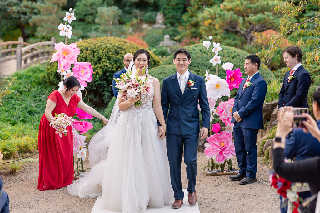 wedding ceremony photos at Hakone Japanese Gardens