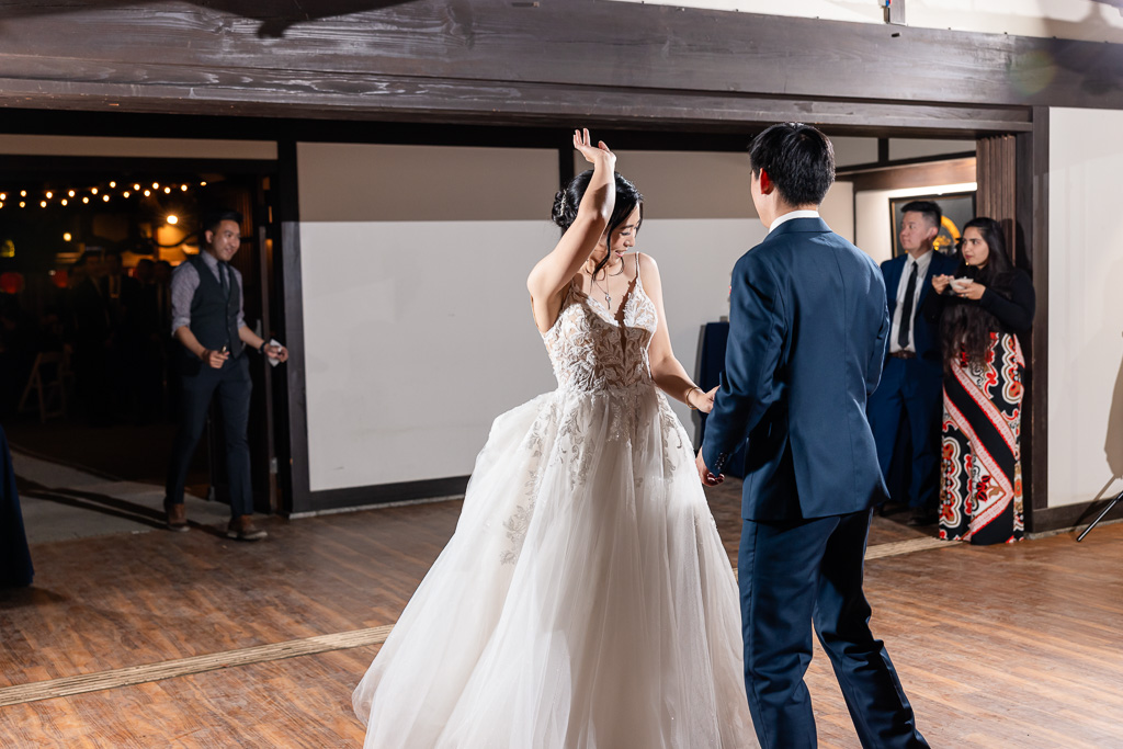 bride and groom dancing the night away on the dance floor
