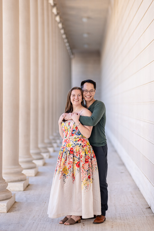 formal photo of couple at Legion of Honor