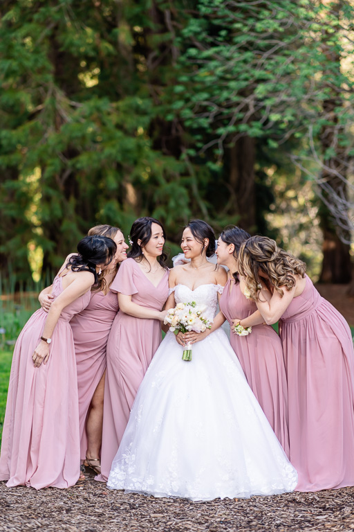 bride and bridesmaids