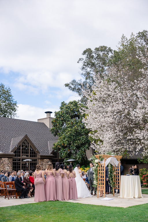 wide shot of wedding at The Brazilian Room