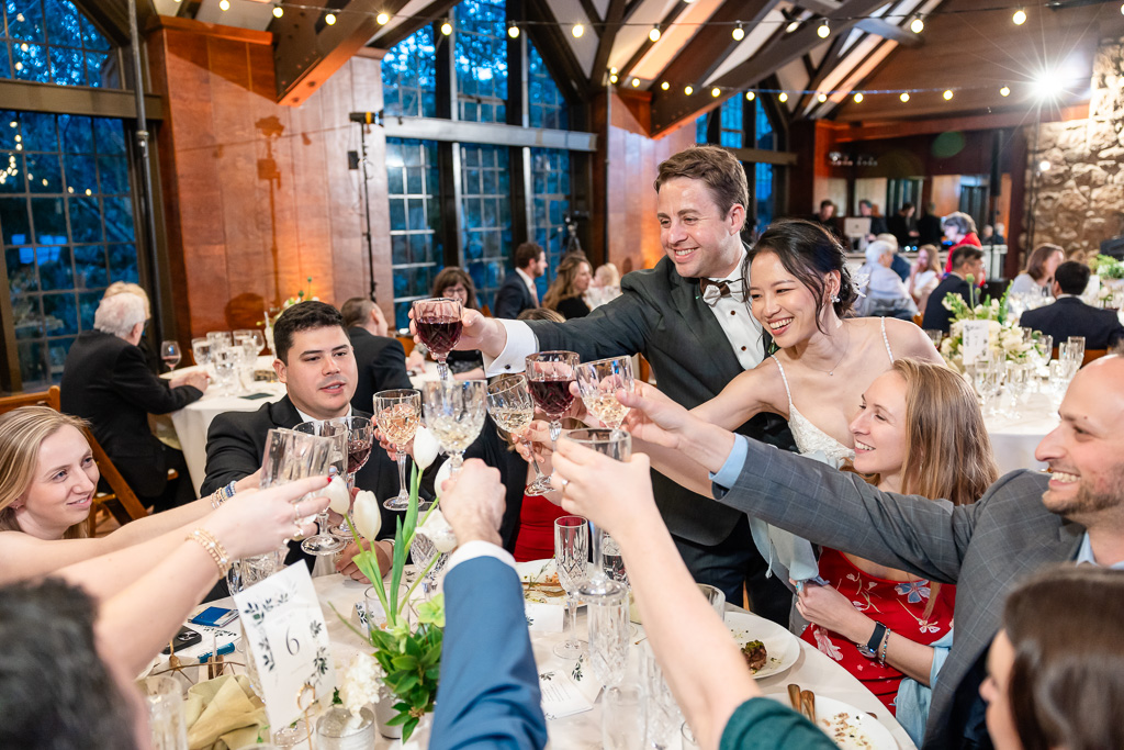 cheers to the bride and groom