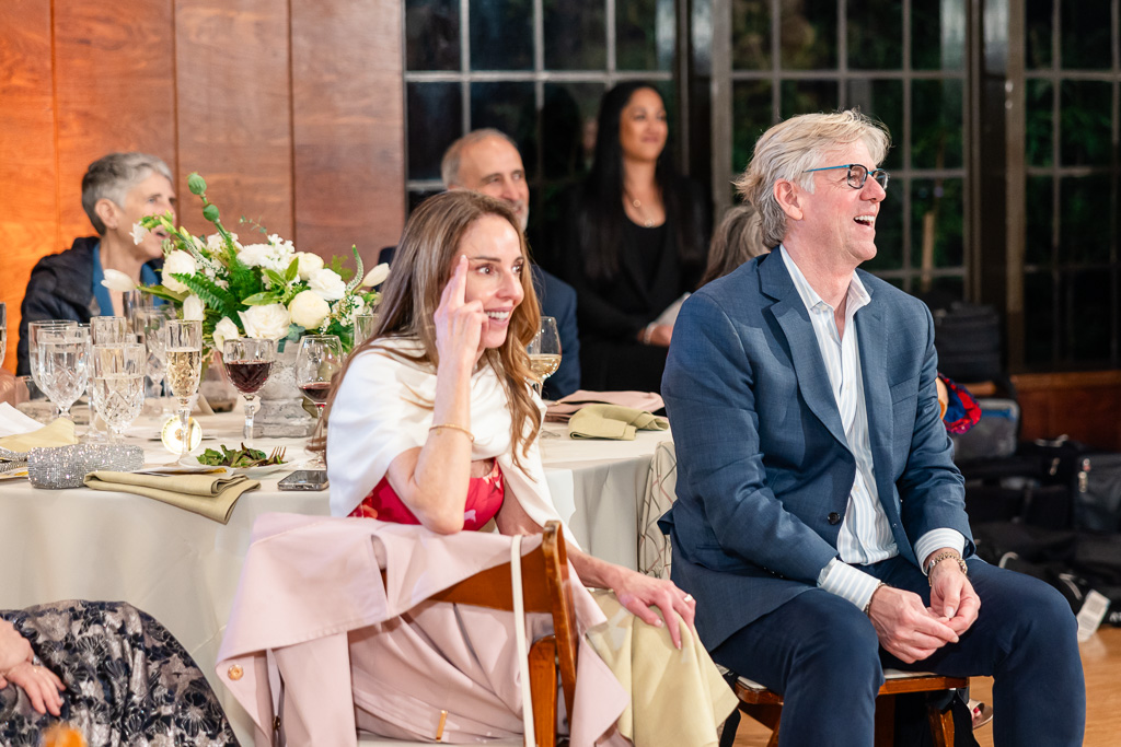 guests enjoying dinner speeches