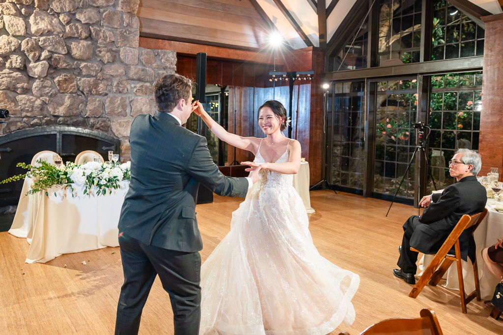 bride and groom first dance at The Brazilian Room