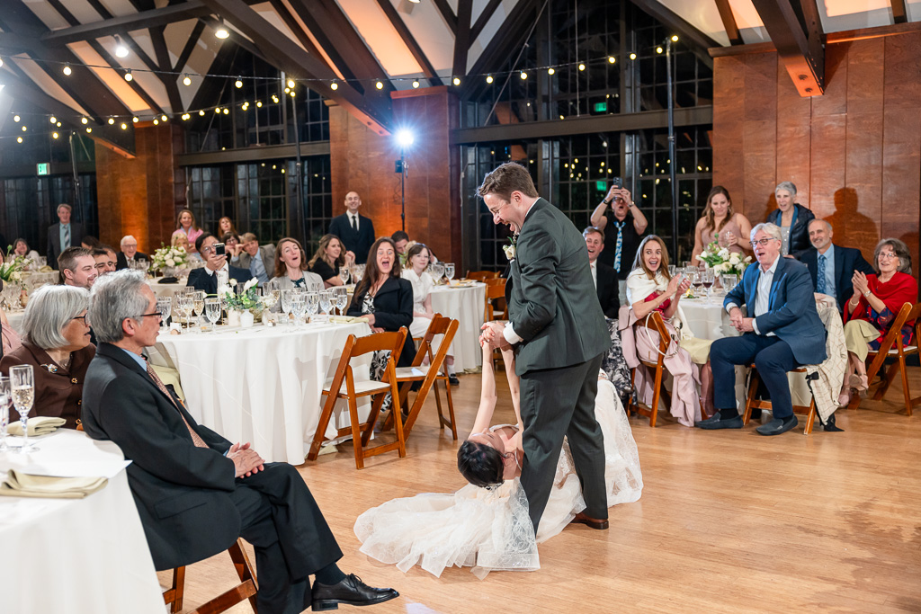 first dance finale with guests cheering