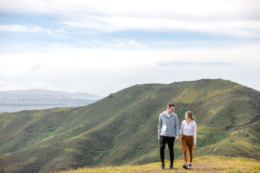engagement photos in the hills of Marin