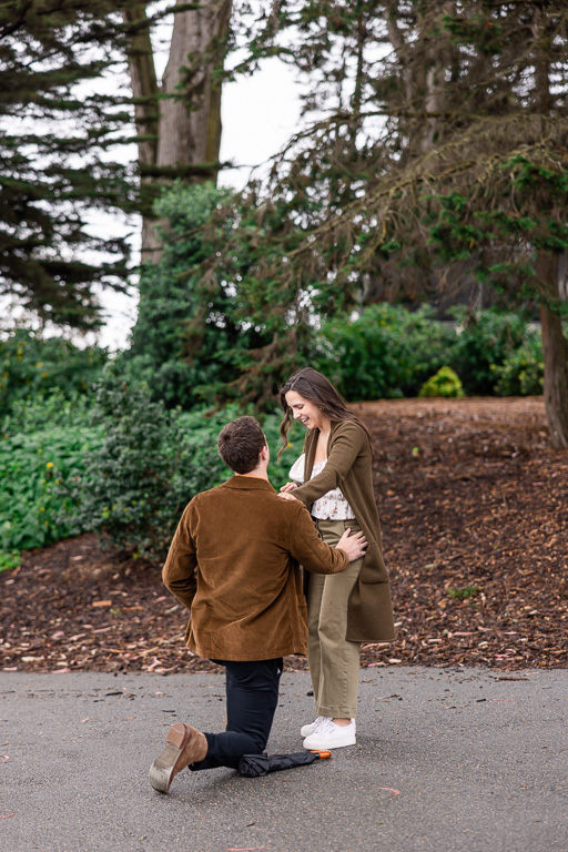 surprise proposal at a San Francisco park