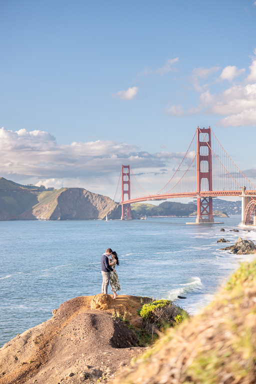 epic Golden Gate Bridge engagement photos