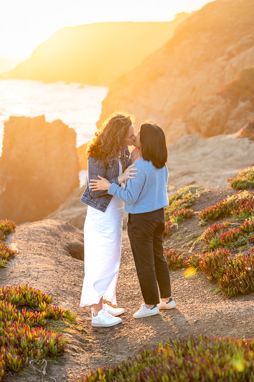 kissing under the sunset