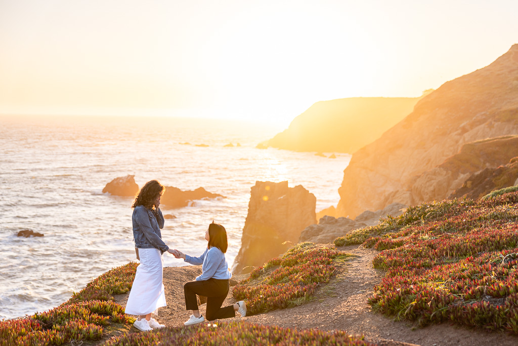 Marin coastal sunset surprise proposal