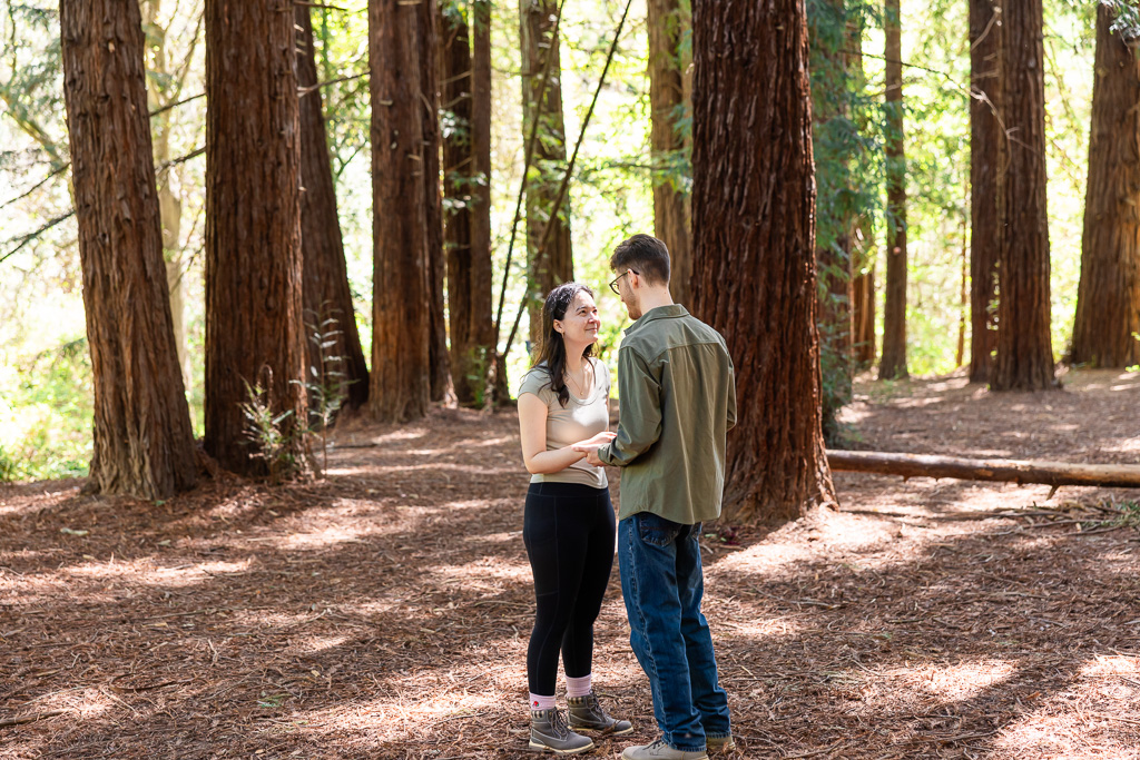 couple in the redwoods