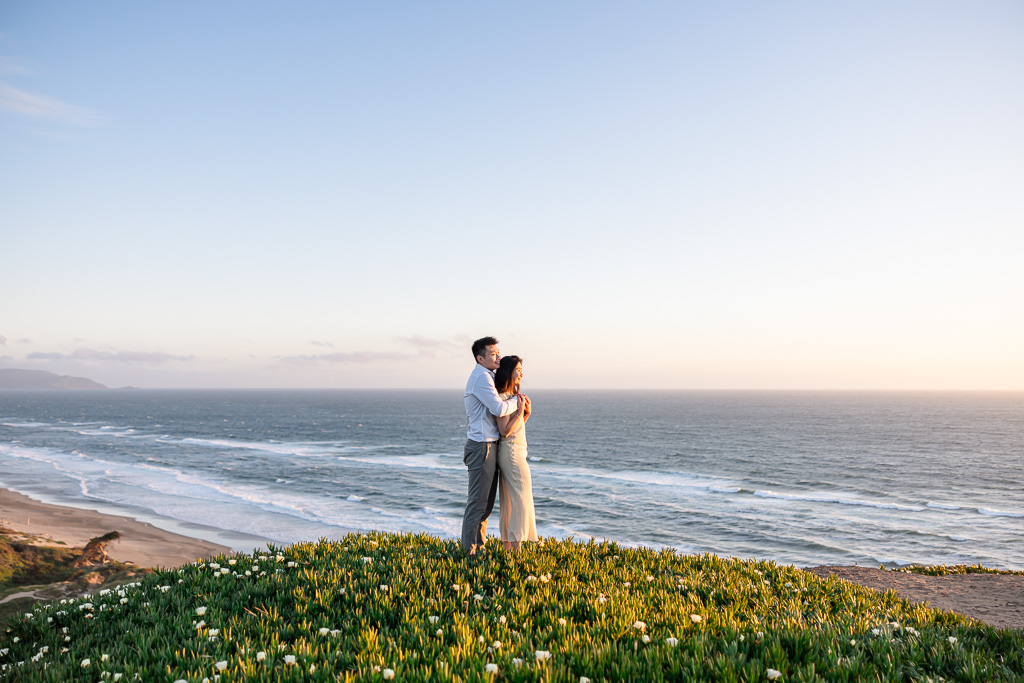 looking out at the ocean sunset