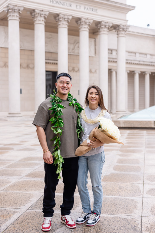 Hawaiian garland at the Legion of Honor