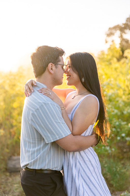 dreamy golden hour engagement shoot