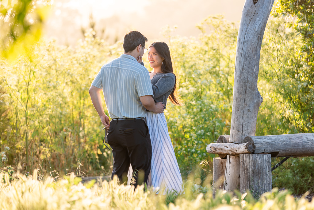 engagement proposal in a grassy field