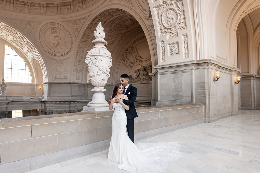 wedding photo at City Hall in San Francisco