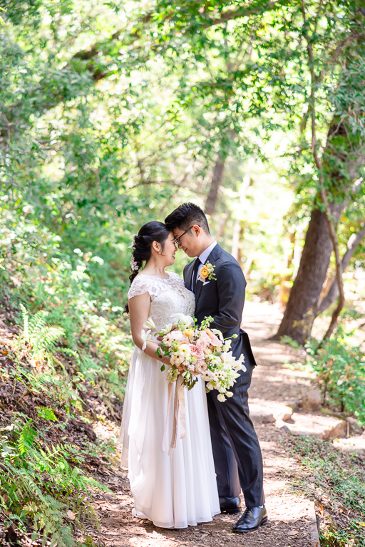 wedding photo at Montalvo in the woods