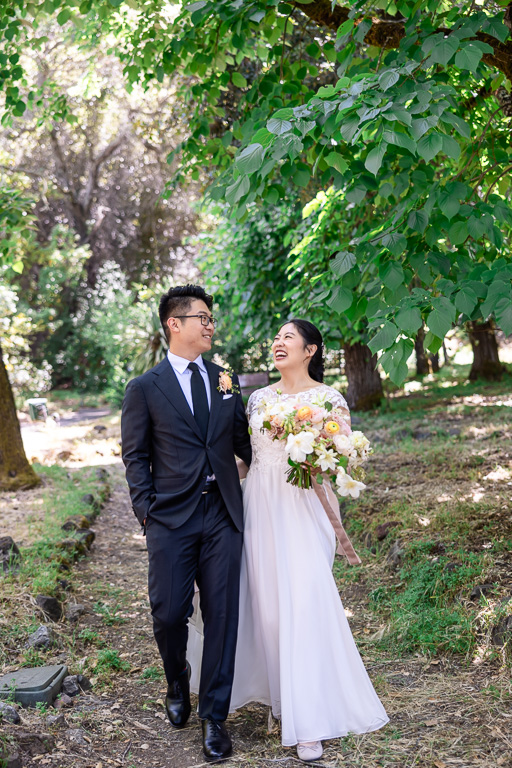 Montalvo Arts Center wedding photos in the woods