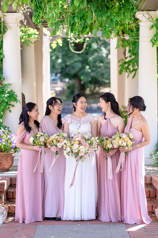 bride and bridesmaids