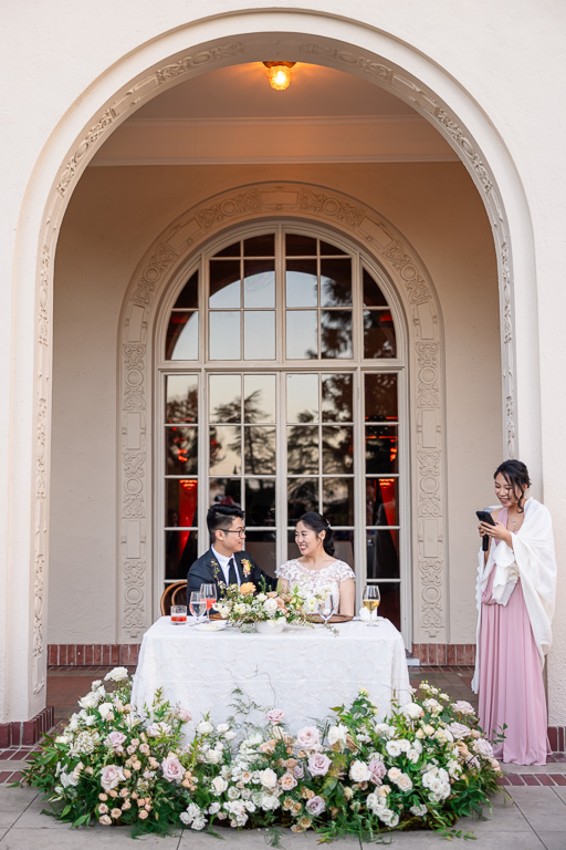 bridesmaid giving a dinner toast