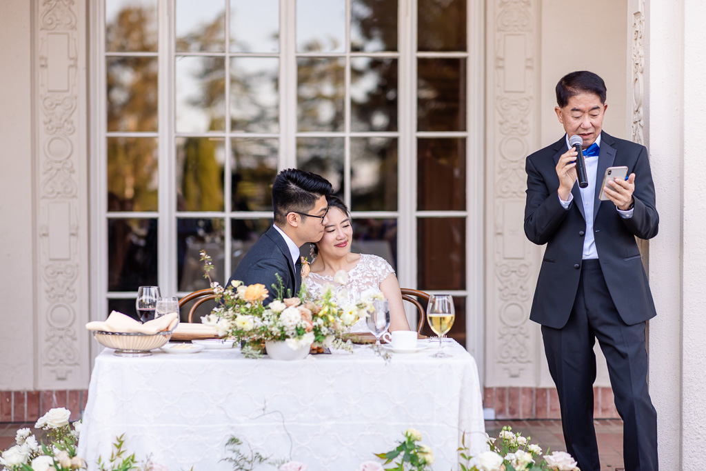 father of the bride giving a speech