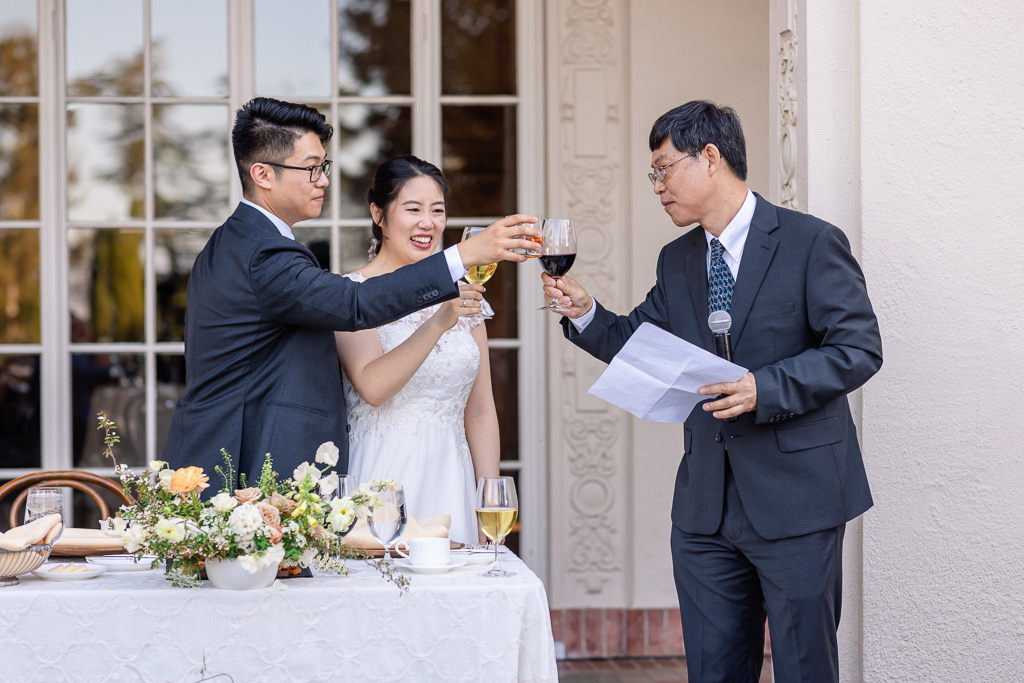 a toast to the bride and groom