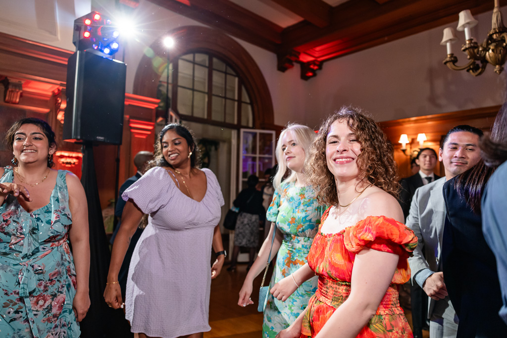 Montalvo Arts Center wedding reception guests open dancing