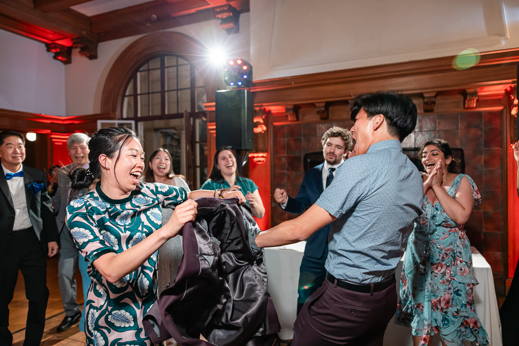 guests dancing at Montalvo Arts Center wedding reception