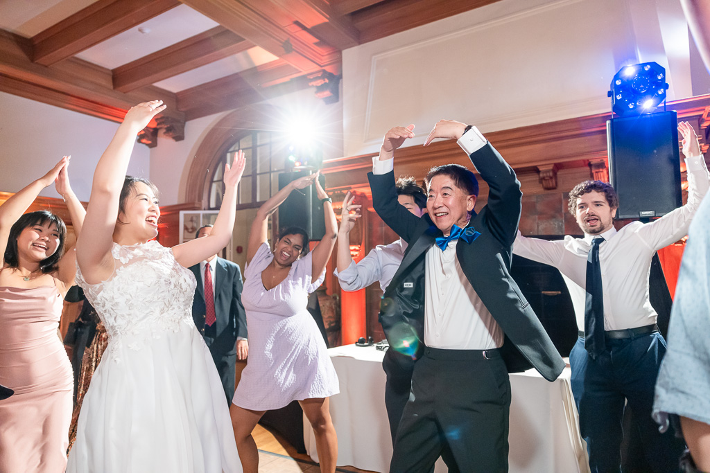 father of the bride bringing energy to the dance floor