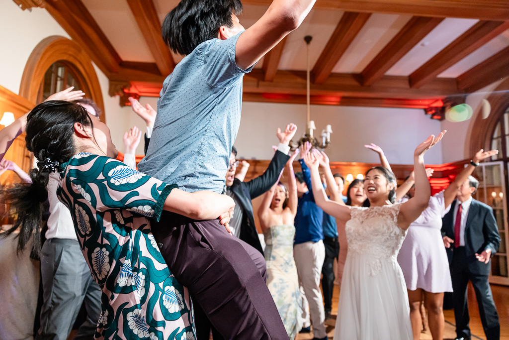 a fun reception dancing photo