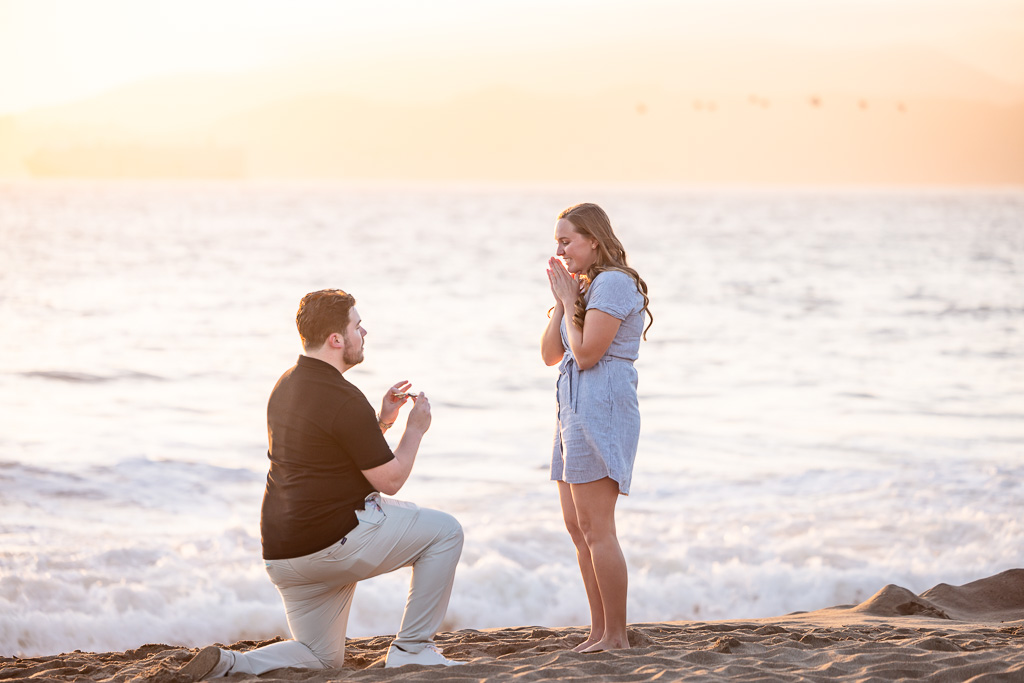 surprise proposal near the ocean