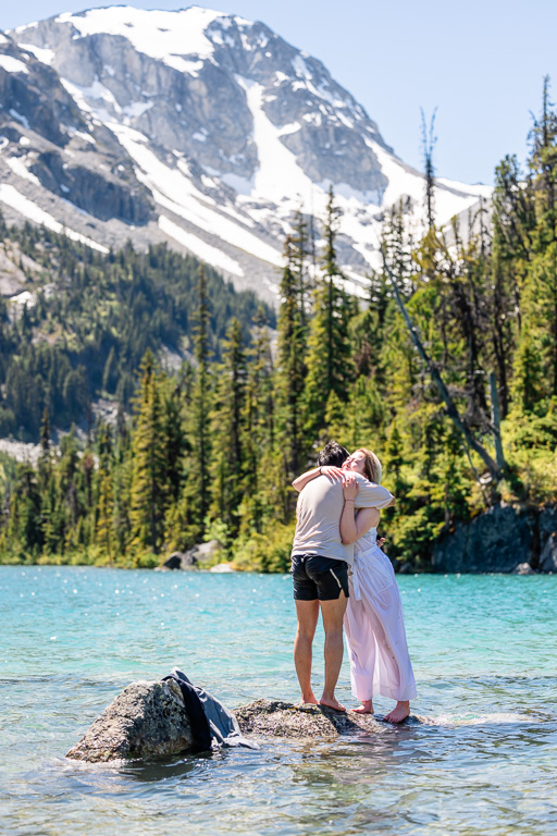 hugging after proposal