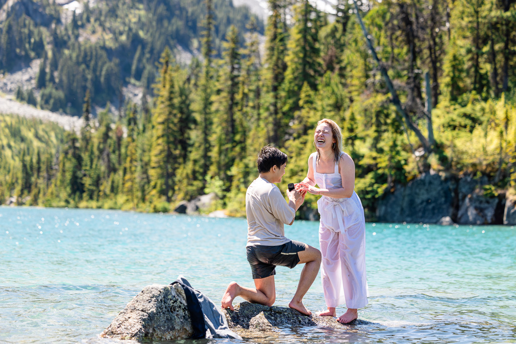 genuinely surprised reaction to marriage proposal