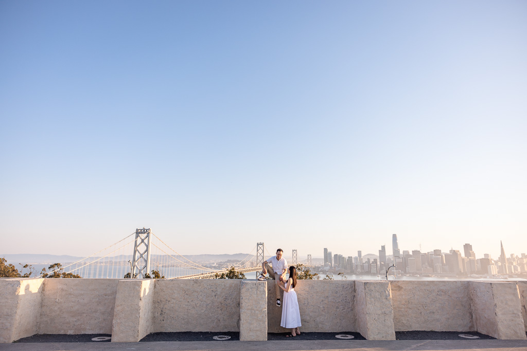 Yerba Buena Island Hilltop Park engagement shoot