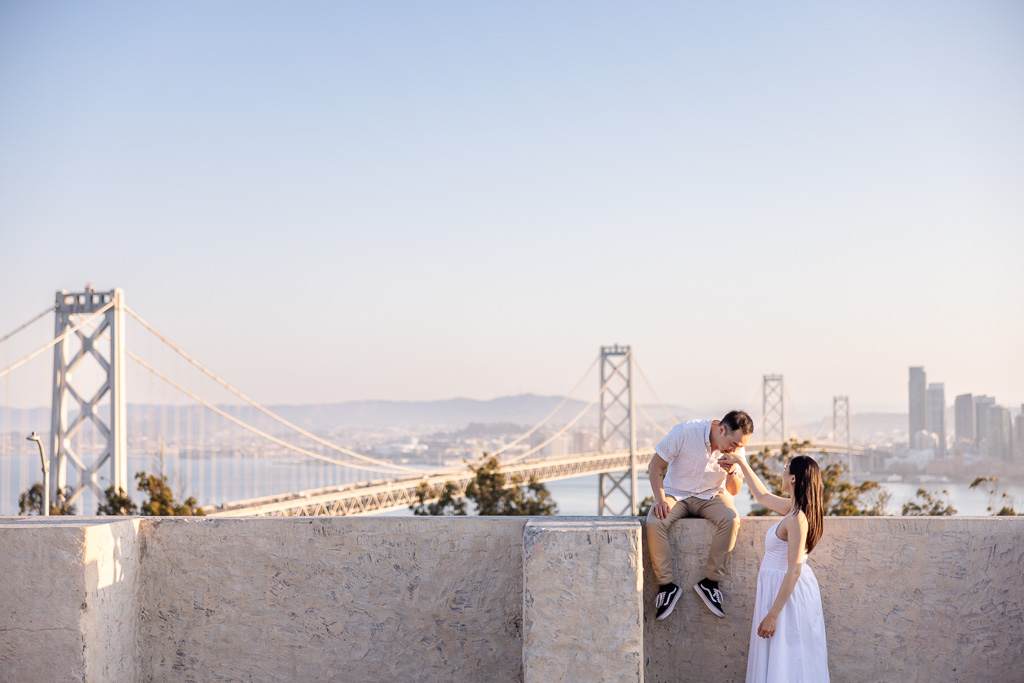 Yerba Buena Island engagement photo shoot